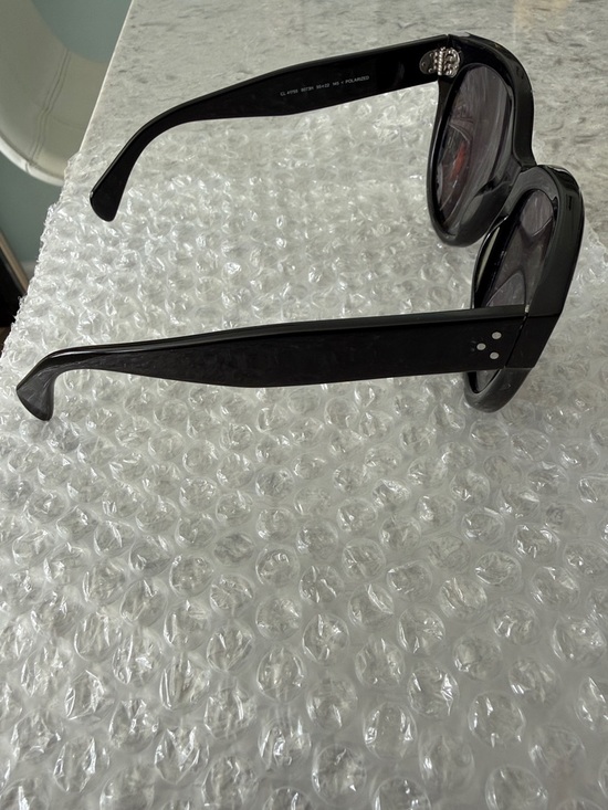 Celine Oversized Black 3 Dot Sunglasses Fair Condition - Picture 7 of 13